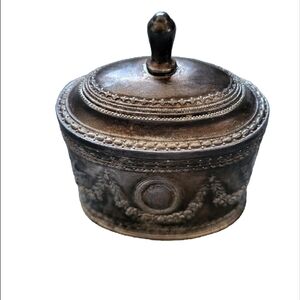 Vintage Silver-Plated Oval Trinket Box